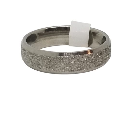 NWT SILVERTONE WITH SPARKLE STAINLESS STEEL WOMENS BAND SIZE 12 - Picture 2 of 4